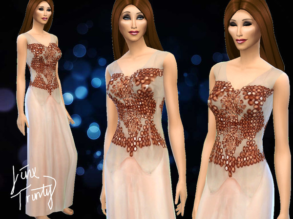  The Sims Resource: Godess Gown dress by  JinxTrinity