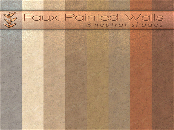  The Sims Resource: Faux Painted Walls by Playful