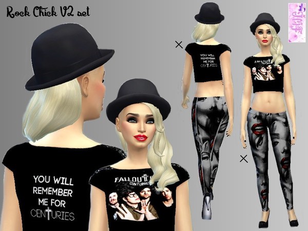  The Sims Resource: Rock Chick V2 set by Izzie Mc Fire