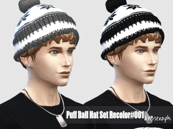 The Sims Resource: Puff Ball Hat Set#001 by dx8seraph