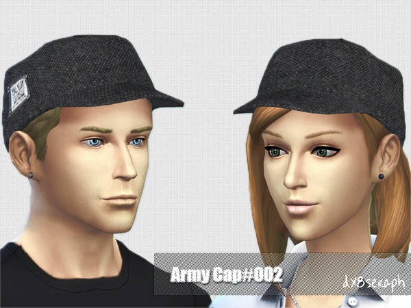  The Sims Resource: Army Cap 001 by dx8seraph