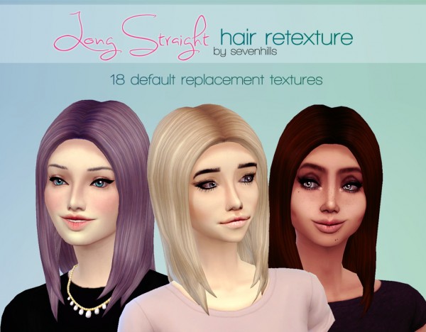 Sevenhill Sims Long Straight Hair Retexture Sims 4 Downloads