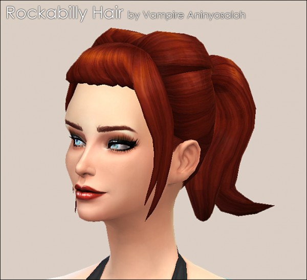  Mod The Sims: Rockabilly Hair   new mesh by Vampire aninyosaloh