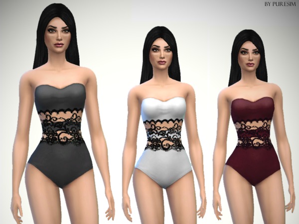  The Sims Resource: Lace Swimsuit by Puresim
