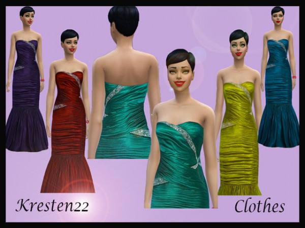  Sims Fans: Siren Dress Multicolor by Kresten 22