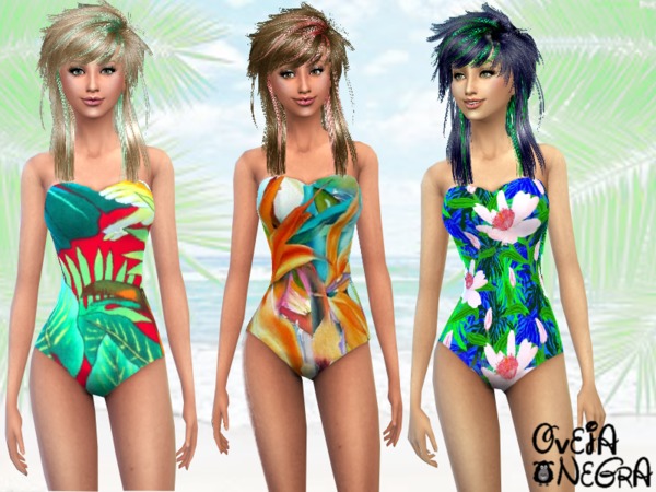  The Sims Resource: Tropical Swimsuit No.1 by Oveja Negra