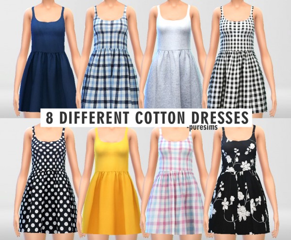 Pure Sims: Cotton Dresses Set