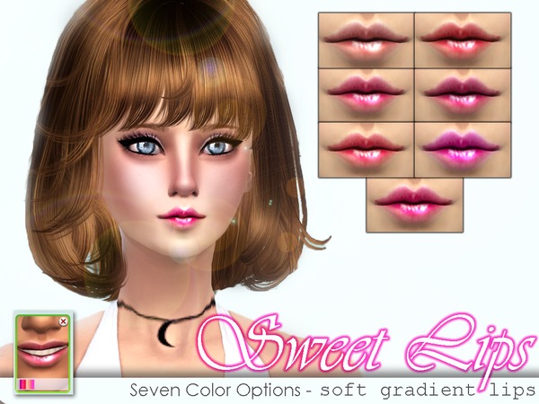  The Sims Resource: Sweet Lips by Senpai Simmer