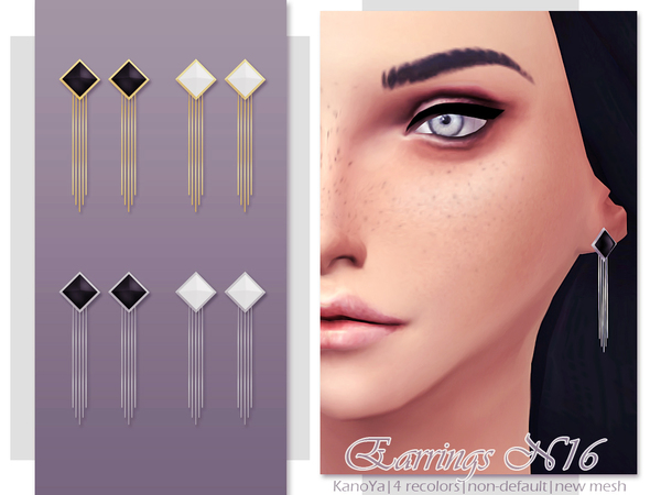  The Sims Resource: Earrings N16 by KanoYa