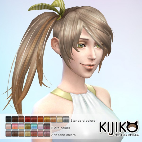  Kijiko: Side ponytail hair