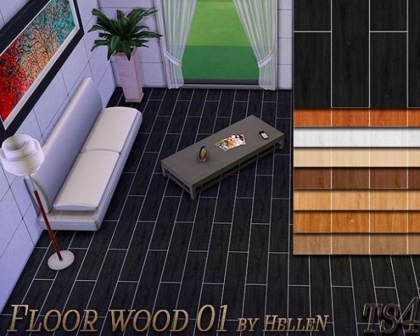  Sims Creativ: Floor wood by HelleN