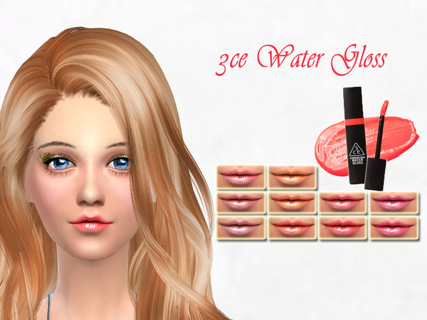  The Sims Resource: 3CE Water Gloss by Sakura Phan