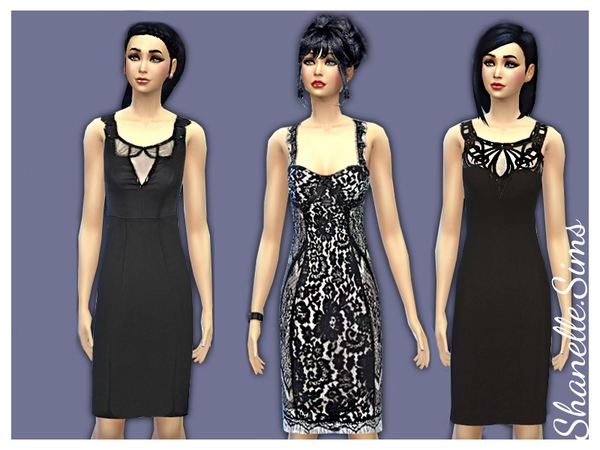  The Sims Resource: Pencil fitted dresses by Shanelle sims
