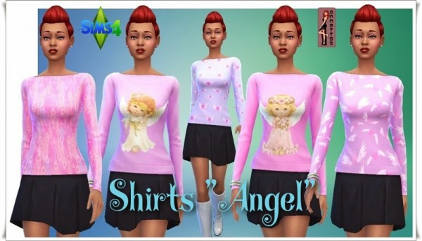  Annett`s Sims 4 Welt: Angel Shirts