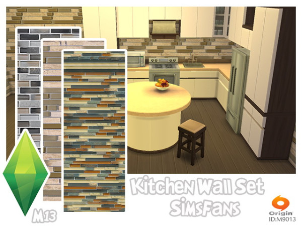  Sims Fans: Kitchen Wall Set by M13