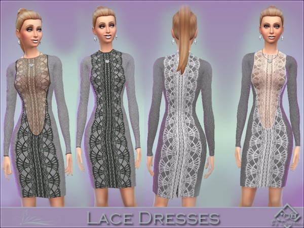  The Sims Resource: Lace Dresses by Devirose