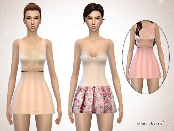  The Sims Resource: Ladylike dresses by CherryBerrySim