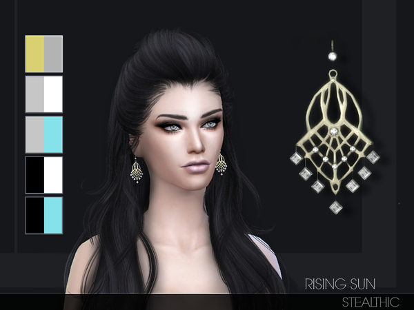  The Sims Resource: Rising Sun Earrings by Stealthic