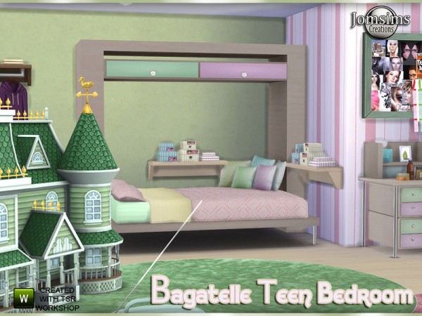 The Sims Resource: Bagatelle teen bedroom by Jomsims