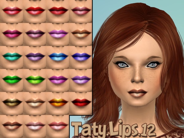  The Sims Resource: Lipstick 12 by Taty