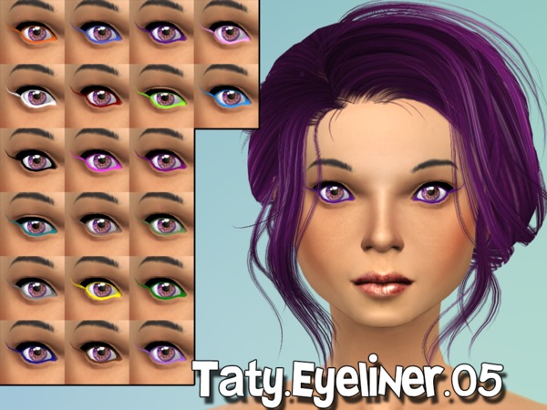  The Sims Resource: Eyeliner 05 by Taty