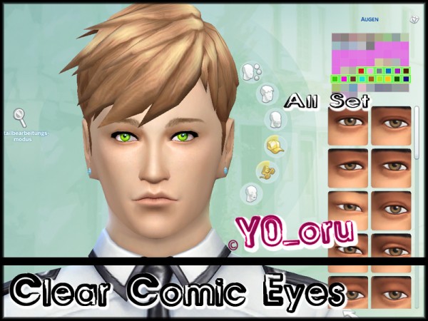  The Sims Resource: Clear Comic Eyes by YoYoru