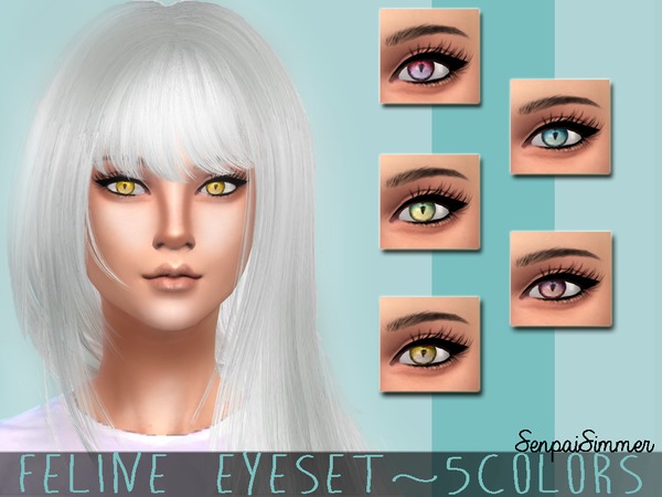  The Sims Resource: Feline Eyes by SenpaiSimmer