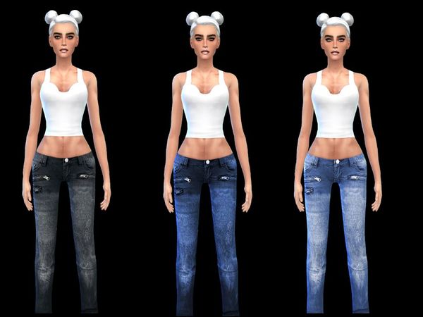  The Sims Resource: Denim pants collection by simsoertchen