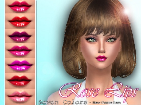 The Sims Resource: Rose Lips by Senpai Simmer