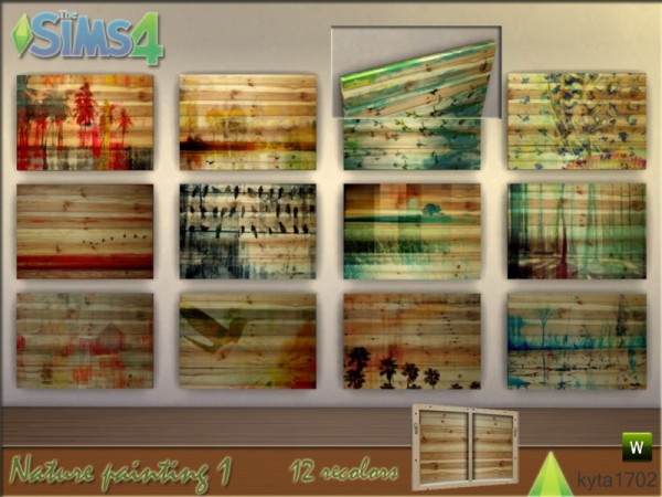  The Sims Resource: Nature Painting set by Kyta1702
