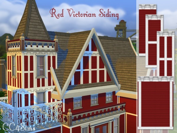  CC4Sims: Red victorian siding