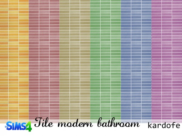  The Sims Resource: Wall Tile modern bathroom by Kardofe