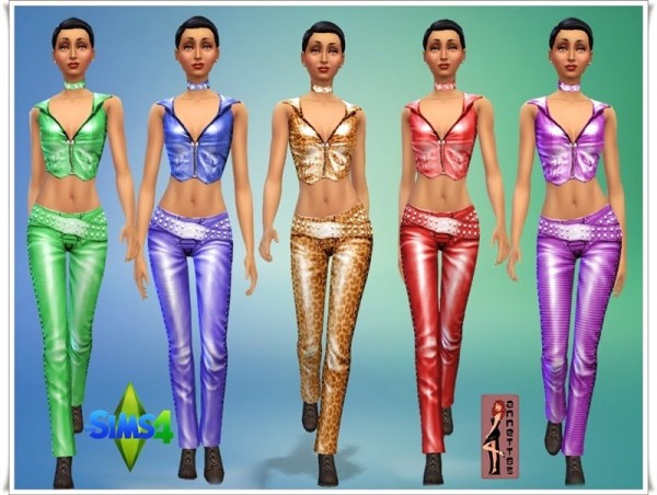  Annett`s Sims 4 Welt: Leather Vest & Trousers