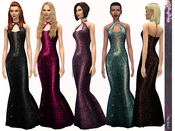  The Sims Resource: Sheer Glamour Gown by Simsimay
