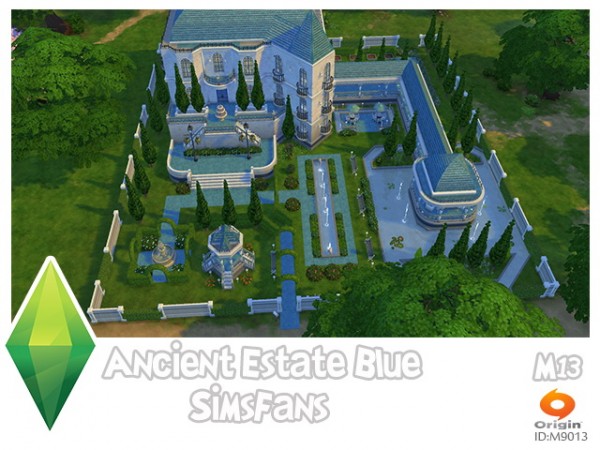  Sims Fans: Ancient Estate Blue residential house by M13