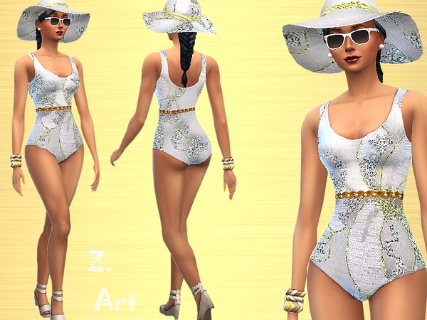  The Sims Resource: Glitter Swimsuit by Zuckerschnute 20