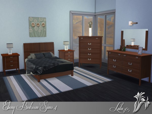  The Sims Resource: Ebony Bedroom by Lulu265