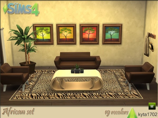  The Sims Resource: African set carpets by Kyta1702