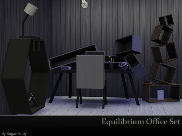  The Sims Resource: Equilibrium Office Set by Sugar Baby756