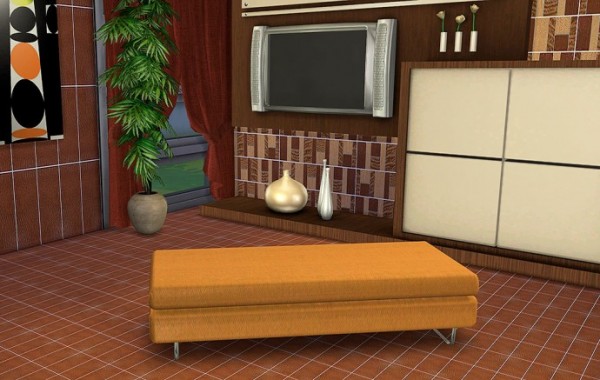  Sims Creativ: Wall panels and floor Alligator by HelleN