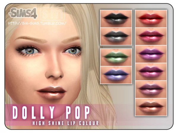 The Sims Resource: High Shine Lip Colour by Screaming Mustard