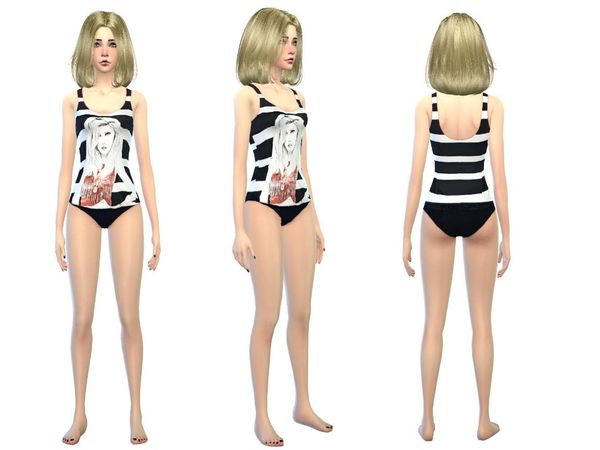  The Sims Resource: Fashion body swimmsuit by Simsoertchen