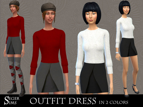  The Sims Resource: Outfit Dress by Seger Sims