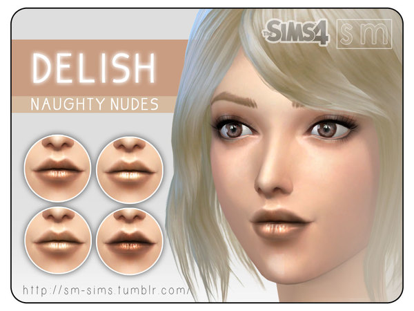  The Sims Resource: Naughty Nudes Lip Colour by Screaming Mustard