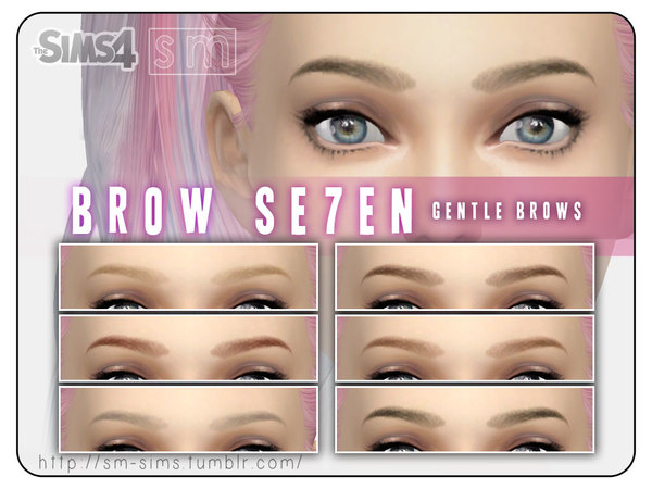  The Sims Resource: Gentle Scupted Brows by Screaming Mustard
