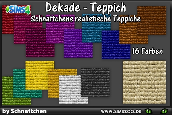  Blackys Sims 4 Zoo: Realistic carpets  by Schnattchen
