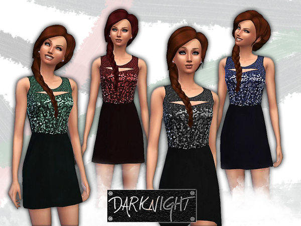  The Sims Resource: Sleeveless Sequin Blouson by DarkNighTt