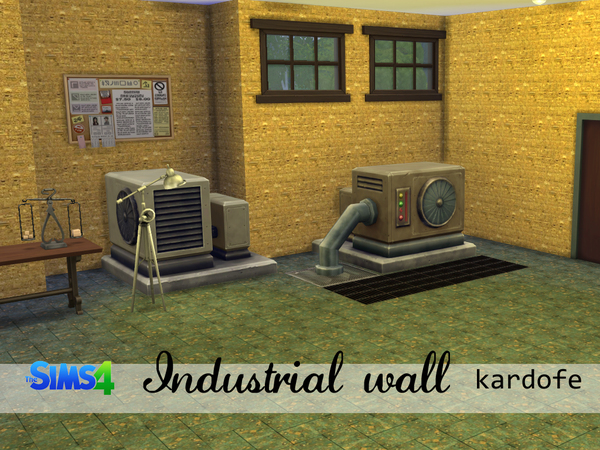  The Sims Resource: Industrial wall by Kardofe
