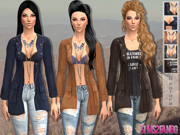  The Sims Resource: Casual outfit with jacket by Sims2fanbg