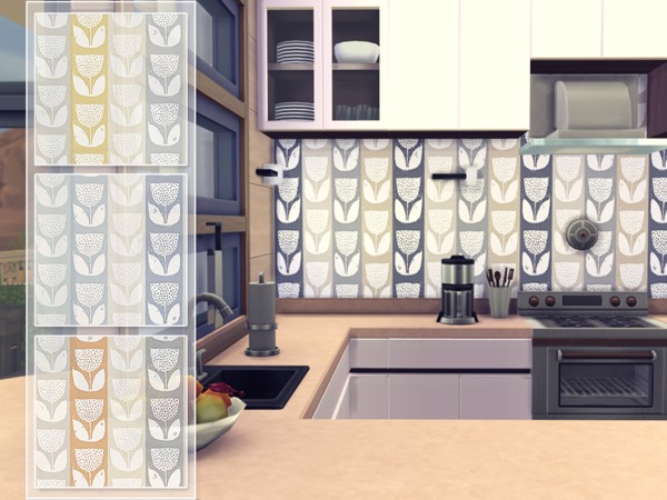  The Sims Resource: Japonerie walls by Odey92
